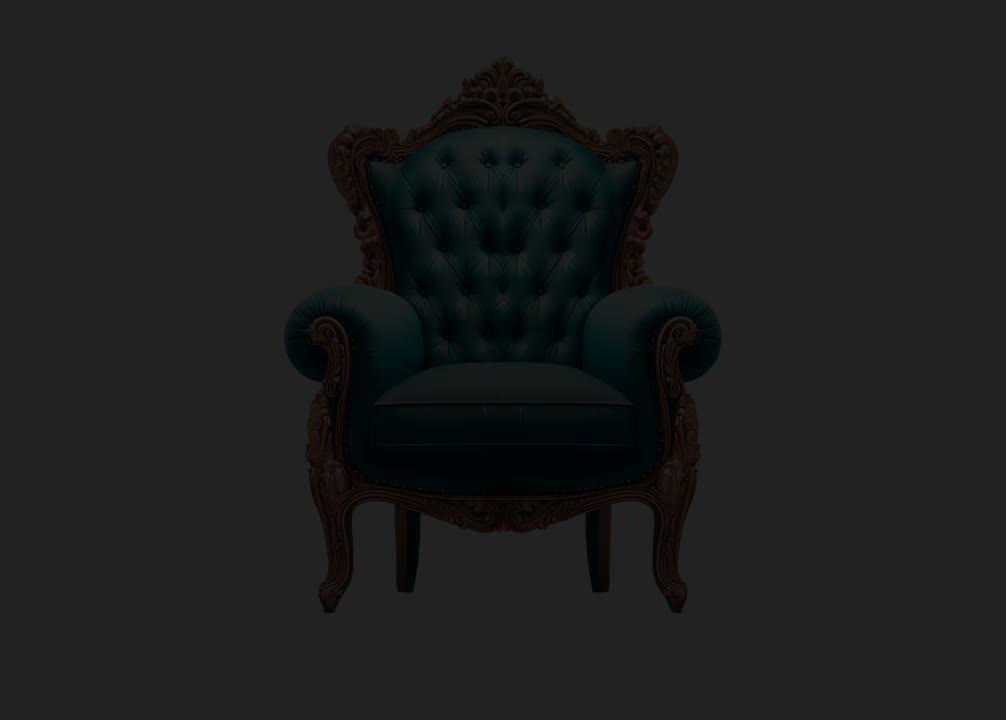 Cream upholstered chair from the client promotional video